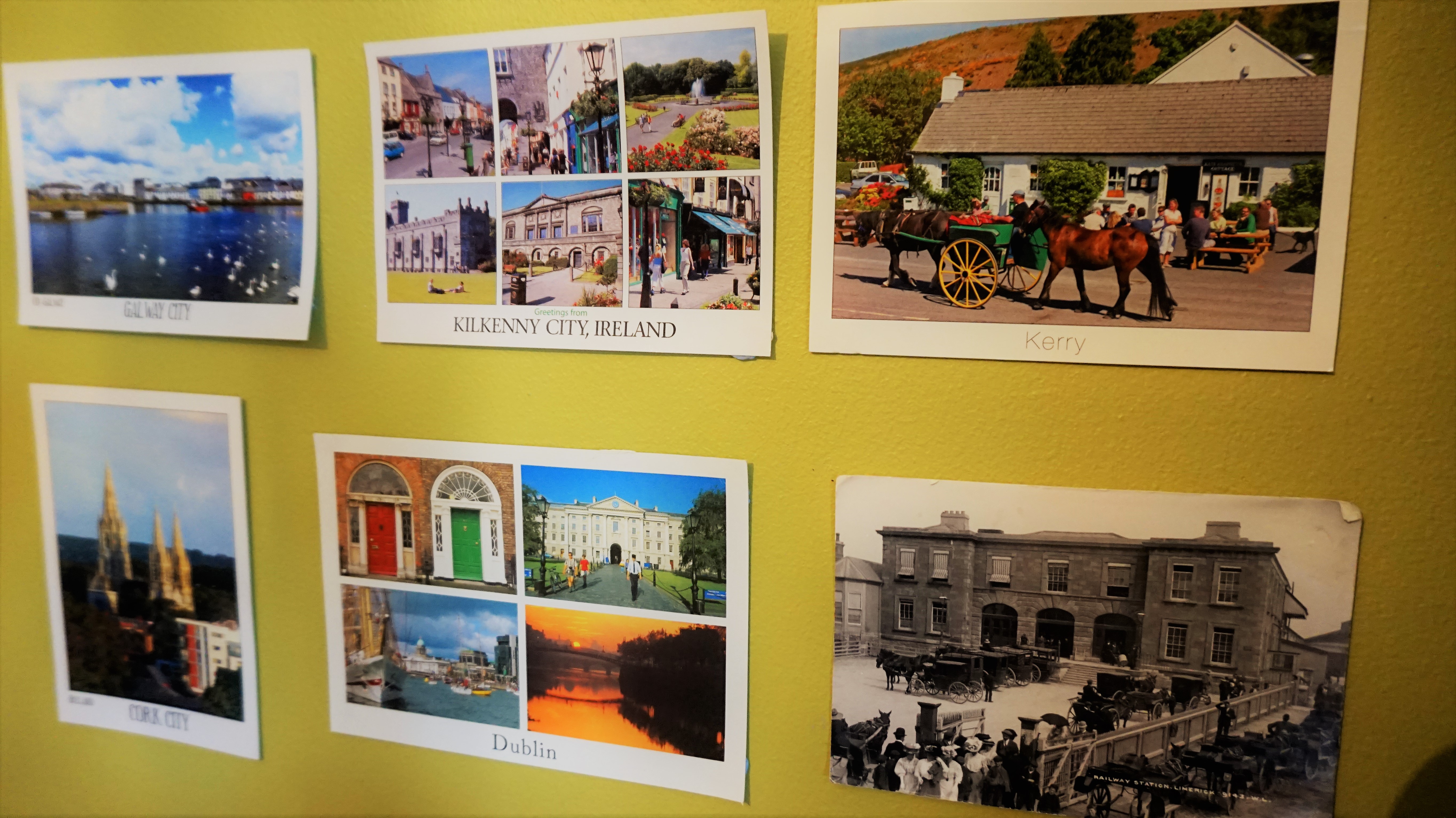 post cards from Ireland: Galway, Kilkenny, Kerry, Cork, Dublin, Limerick